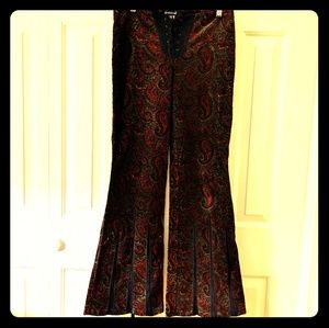 Last chance! Bebe paisley corduroy flares sz 6